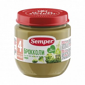 Semper Пюре Брокколи с 4 мес. 125 г