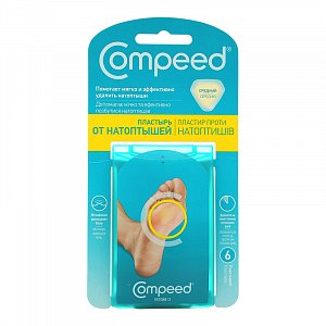 Compeed Пластырь от натоптышей Средний 6 шт.