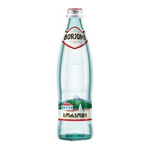 Вода Боржоми минеральная газированная в стекляной бутылке 500 мл