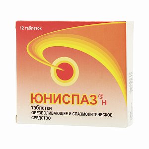 Юниспаз Н таблетки 500 мг+40 мг 12 шт.