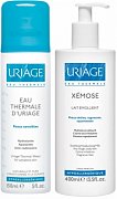 Uriage Xemose Набор Молочко-эмольянт + Вода термальная флакон-помпа 400 мл + 150 мл