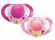 Chicco Пустышка силиконовая яркий цвет 4+ 2 шт.