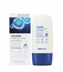 FarmStay Крем солнцезащитный увлажняющий с коллагеном SPF50+/PA++++ 50г