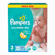 Pampers Подгузники Active Baby-Dry Midi 4-9 кг 150 шт.
