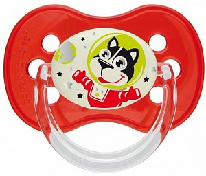 Canpol Babies Пустышка круглая силиконовая 18+ Красный 22/579