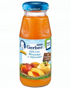 Gerber Сок Яблоко с персиком Сок с 5 мес. 175 мл
