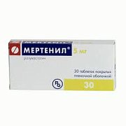 Мертенил таблетки покрытые пленочной оболочкой 5 мг 30 шт. Мертенил таблетки покрытые пленочной оболочкой 5 мг 30 шт.