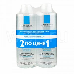 La Roche-Posay Physio Набор растворов мицеллярных 2 шт. 400 мл