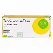 Тербинафин-Тева таблетки 250 мг 7шт Тербинафин-Тева таблетки 250 мг 7шт