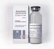 Имипенем+Циластатин 500 мг+500 мг 1 шт. пор. д р-ра для в в введ. фл. Красфарма Имипенем+Циластатин