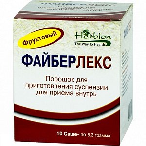 Файберлекс порошок для приготовления суспензии для приемва внутрь фруктовый пакетики 5,3 г 10 шт.