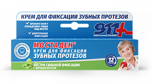 911 Мостаден крем для фиксации зубных протезов 40мл