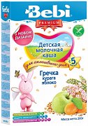 Bebi Premium Каша молочная Гречка курага яблоко с 5 мес. 200 г