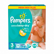 Pampers Подгузники Active Baby-Dry Midi 4-9 кг 174 шт.