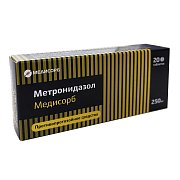 Метронидазол Медисорб таблетки 250 мг 20 шт. Метронидазол Медисорб таблетки 250 мг 20 шт.