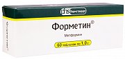 Форметин таблетки 1000 мг 60 шт. Форметин таблетки 1000 мг 60 шт.