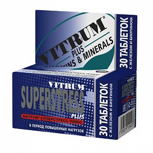 Витрум Суперстресс Плюс таблетки покрытые пленочной оболочкой 30 шт. (БАД)