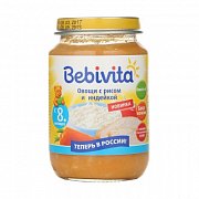 Bebivita Пюре Овощи с рисом и индейкой 190 г с 8 мес.