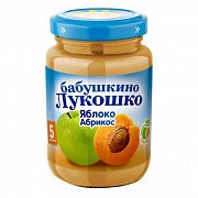 Бабушкино лукошко Пюре яблоко, абрикос с 5 мес. 200 г