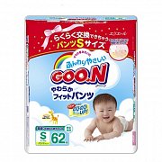 GooN Подгузники-трусики р.S 5-9 кг 62 шт.