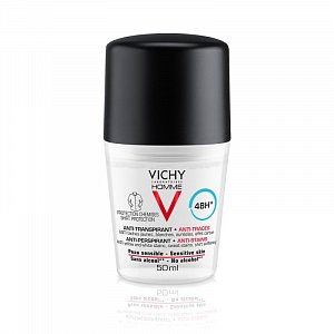 Vichy Homme Дезодорант-антиперспирант шариковый 48ч против пятен 50 мл