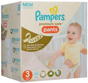 Pampers Подгузники-трусики Premium Care Pants 6-11 кг 56 шт.