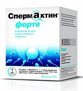 Спермактин Форте порошок для приема внутрь саше 10 г 15 шт. Спермактин Форте порошок для приема внутрь саше 10 г 15 шт.