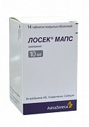 Лосек МАПС таблетки 10 мг 14шт Лосек МАПС таблетки 10 мг 14шт