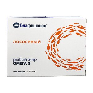 Рыбий жир Биафишенол капсулы 100 шт. лососевый (БАД)