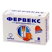 Фервекс порошок для приготовления раствора для приема внутрь пакетики 8 шт. малина с сахаром Фервекс