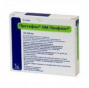 Протафан НМ Пенфил суспензия для подкожного введения 3 мл картридж 5 шт. Протафан НМ Пенфил суспензия для подкожного введения 3 мл картридж 5 шт.