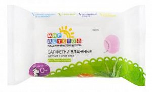 Мир детства 40035 салфетки влажные с рисунком 20 шт