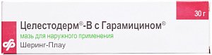 Целестодерм-В с гарамицином мазь для наружного применения 30 г туба