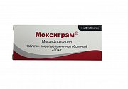 Моксиграм таблетки покрытые пленочной оболочкой 400 мг 15 шт. Моксиграм таблетки покрытые пленочной оболочкой 400 мг 15 шт.