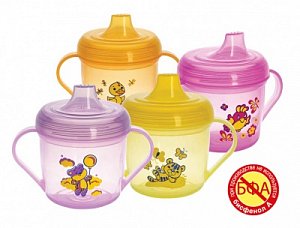 Курносики Поильник с ручками Мои любимые животные 180 мл (полипропилен)