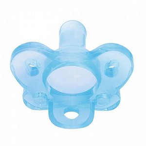 Dr Brown`s Пустышка цельносиликоновая 0-6 мес., синяя
