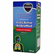 Vicks Актив АмброМед сироп 30 мг 5 мл 120 мл Vicks Актив АмброМед сироп 30 мг 5 мл 120 мл