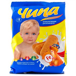 Чипа-Экстрамалышок Печенье детское с железом с 5 мес. 180 г