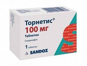 Торнетис таблетки 100 мг 1 шт. Торнетис таблетки 100 мг 1 шт.