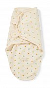 Summer Infant Конверт SwaddleMe Organic пеленальный на липучке размер S M кремовый кружочки