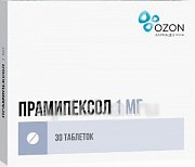 Прамипексол таблетки 1 мг 30 шт. Озон Прамипексол таблетки 1 мг 30 шт. Озон