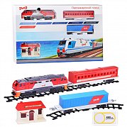 Играем Вместе 9700-07Т Железная Дорога Пассажирский Поезд РЖД, Свет, Звук 480 СМ