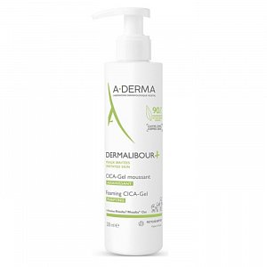 A-Derma Dermalibour+CICA Гель очищающий пенящийся 200мл