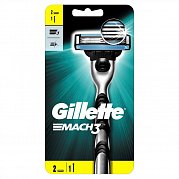 Gillette Mach3 Бритва мужская с 2 сменными кассетами