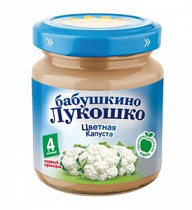 Бабушкино лукошко Пюре цветная капуста с 4 мес. 100 г
