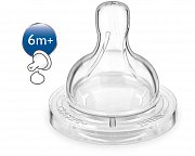 Avent SCF636 27 Соска Classic+ силик. для густых жидкостей с 6 мес. 2 шт.