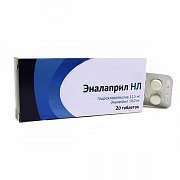 Эналаприл НЛ таблетки 12,5 мг+10 мг 20 шт. Акрихин Эналаприл НЛ