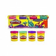 Play-Doh Набор пластилина 4 шт. баночки (фиолетовый, голубой, оранжевый, розовый)