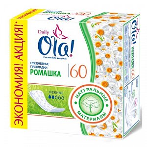 Ola Прокладки Daily Deo ежедневные Ромашка 60 шт