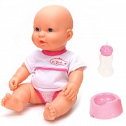 Карапуз 1402R Пупс интерактивный: пьет, писает, плачет, с аксессуарами 35 см